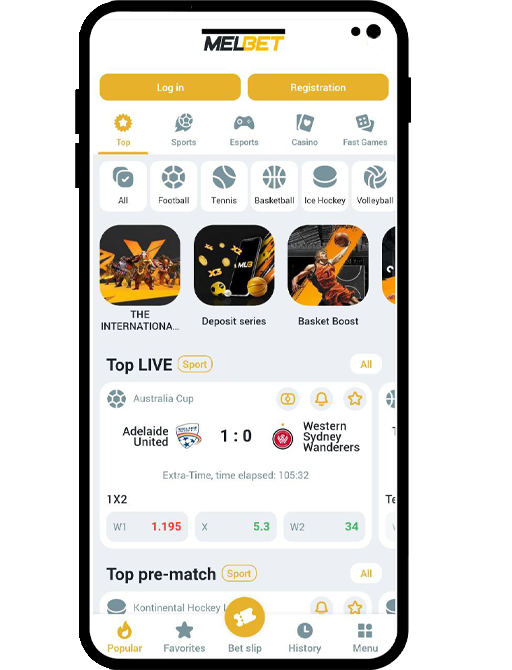 Official Melbet app for sports and games